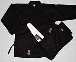 100% Cotton 8oz. Karate Uniform -- Black