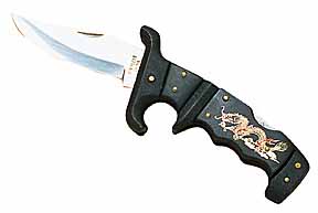 5 in. Dragon Handle Folding Tiger Knife